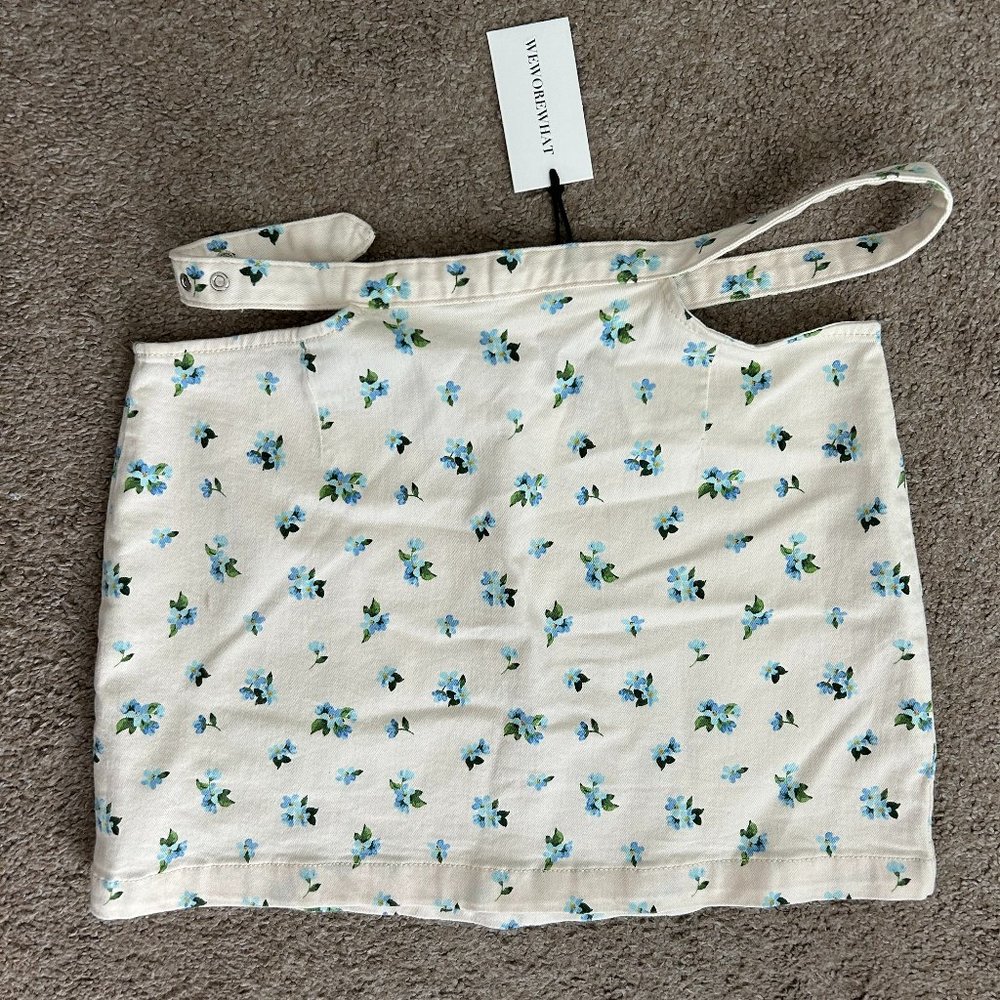 WEWOREWHAT Cutout Watercolor Ditsy Skirt
